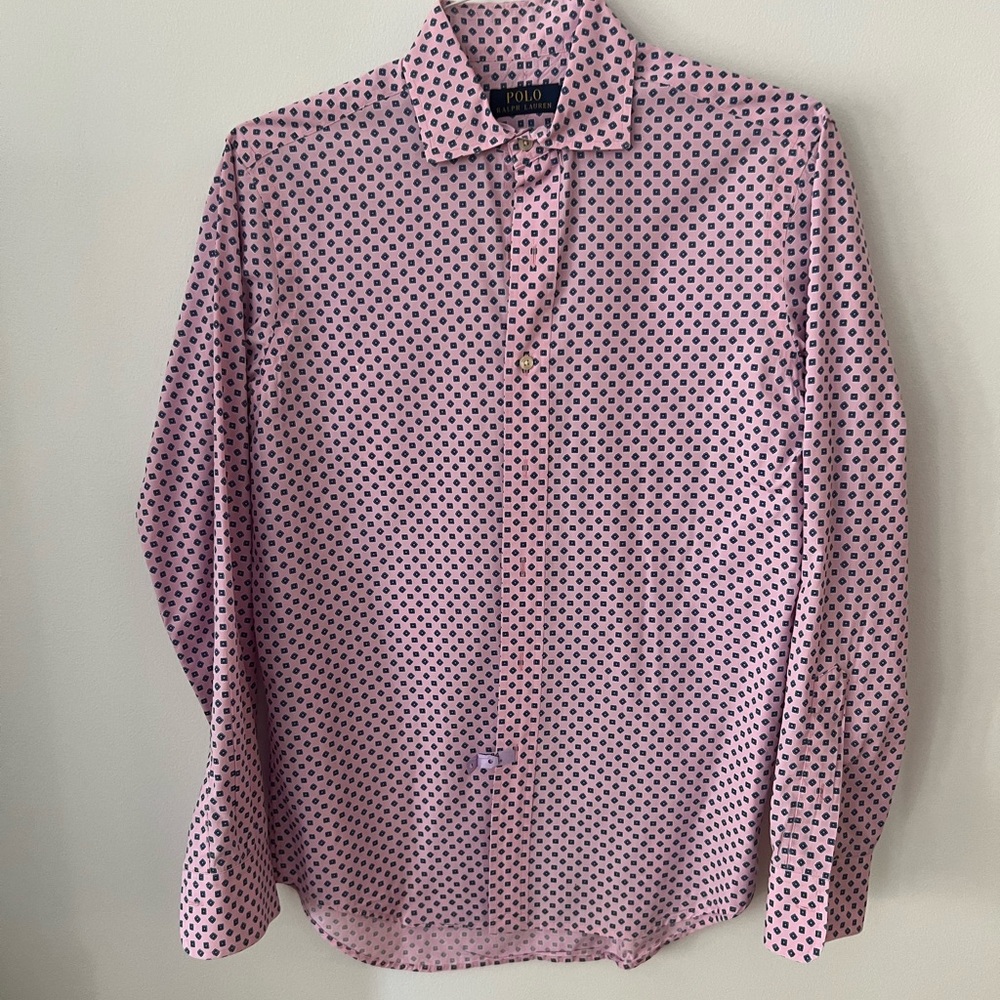 Ralph Lauren. Pink & blue. Gorgeous shirt. Size small.